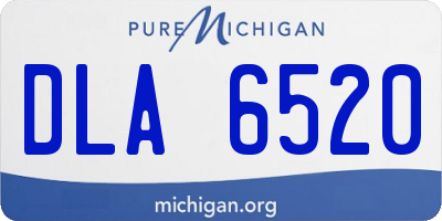 MI license plate DLA6520