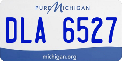 MI license plate DLA6527