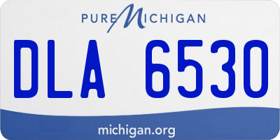 MI license plate DLA6530