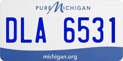 MI license plate DLA6531