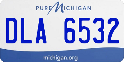 MI license plate DLA6532