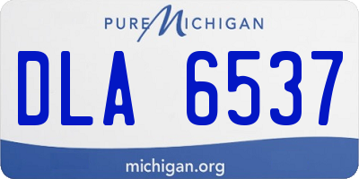 MI license plate DLA6537