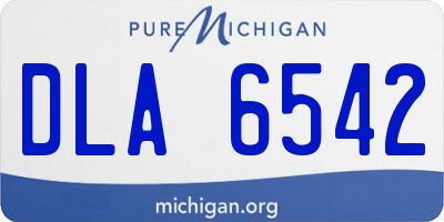 MI license plate DLA6542