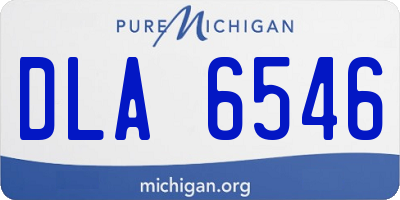 MI license plate DLA6546