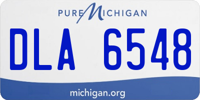 MI license plate DLA6548