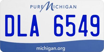 MI license plate DLA6549