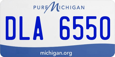 MI license plate DLA6550