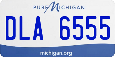 MI license plate DLA6555