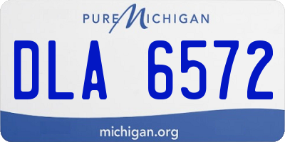 MI license plate DLA6572