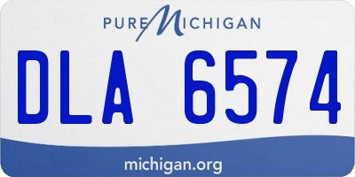 MI license plate DLA6574
