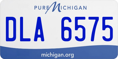 MI license plate DLA6575