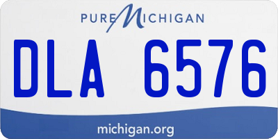 MI license plate DLA6576