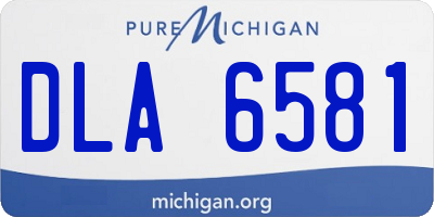MI license plate DLA6581