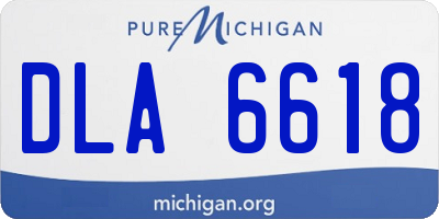 MI license plate DLA6618