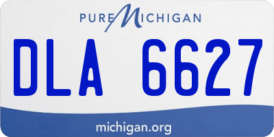 MI license plate DLA6627