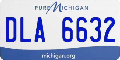 MI license plate DLA6632