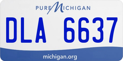 MI license plate DLA6637