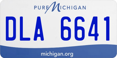 MI license plate DLA6641