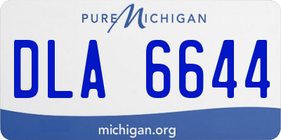 MI license plate DLA6644