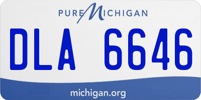 MI license plate DLA6646