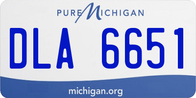 MI license plate DLA6651