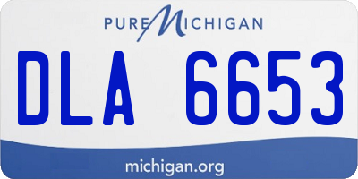 MI license plate DLA6653