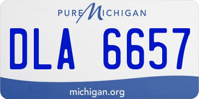 MI license plate DLA6657