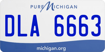 MI license plate DLA6663