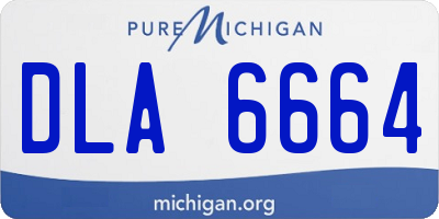 MI license plate DLA6664