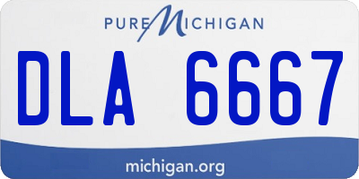 MI license plate DLA6667