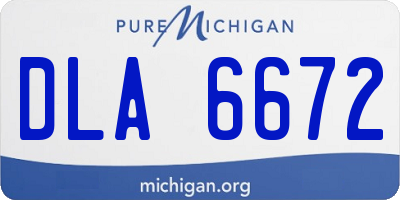 MI license plate DLA6672
