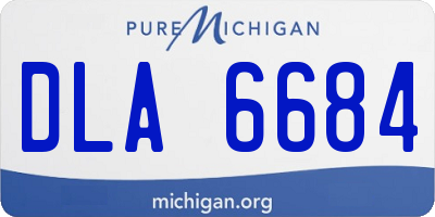 MI license plate DLA6684