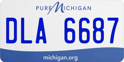 MI license plate DLA6687