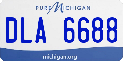 MI license plate DLA6688