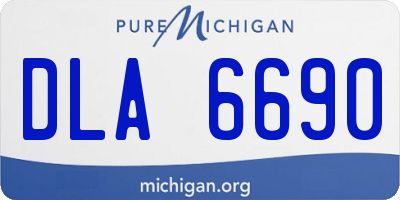 MI license plate DLA6690