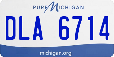 MI license plate DLA6714