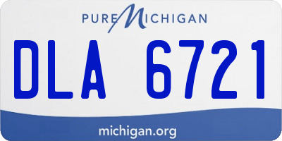 MI license plate DLA6721