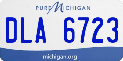 MI license plate DLA6723