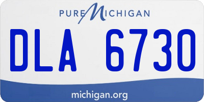 MI license plate DLA6730