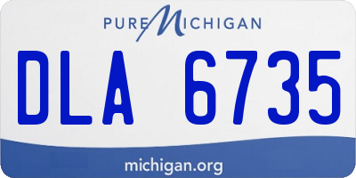 MI license plate DLA6735