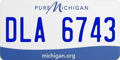 MI license plate DLA6743