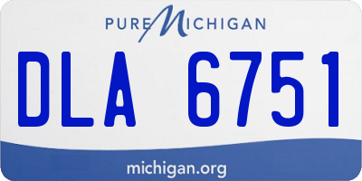 MI license plate DLA6751