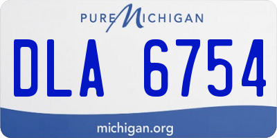 MI license plate DLA6754