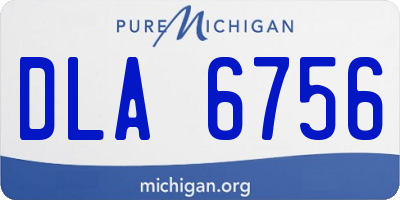 MI license plate DLA6756