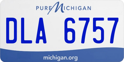MI license plate DLA6757
