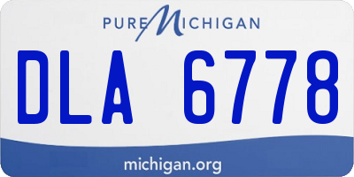 MI license plate DLA6778