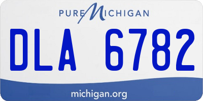 MI license plate DLA6782