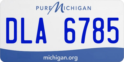 MI license plate DLA6785