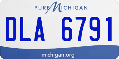MI license plate DLA6791