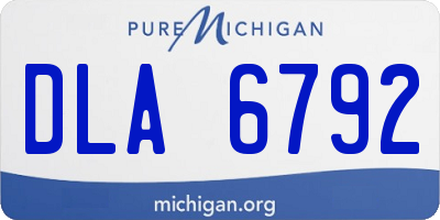 MI license plate DLA6792